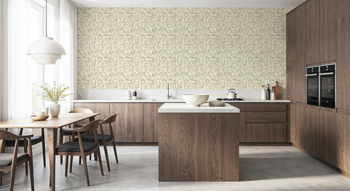 Olive Tree, Twig Green Mural Wallpaper - room preview 04