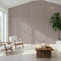 Faux Cloth Texture, Plum Mural Wallpaper - room preview 04