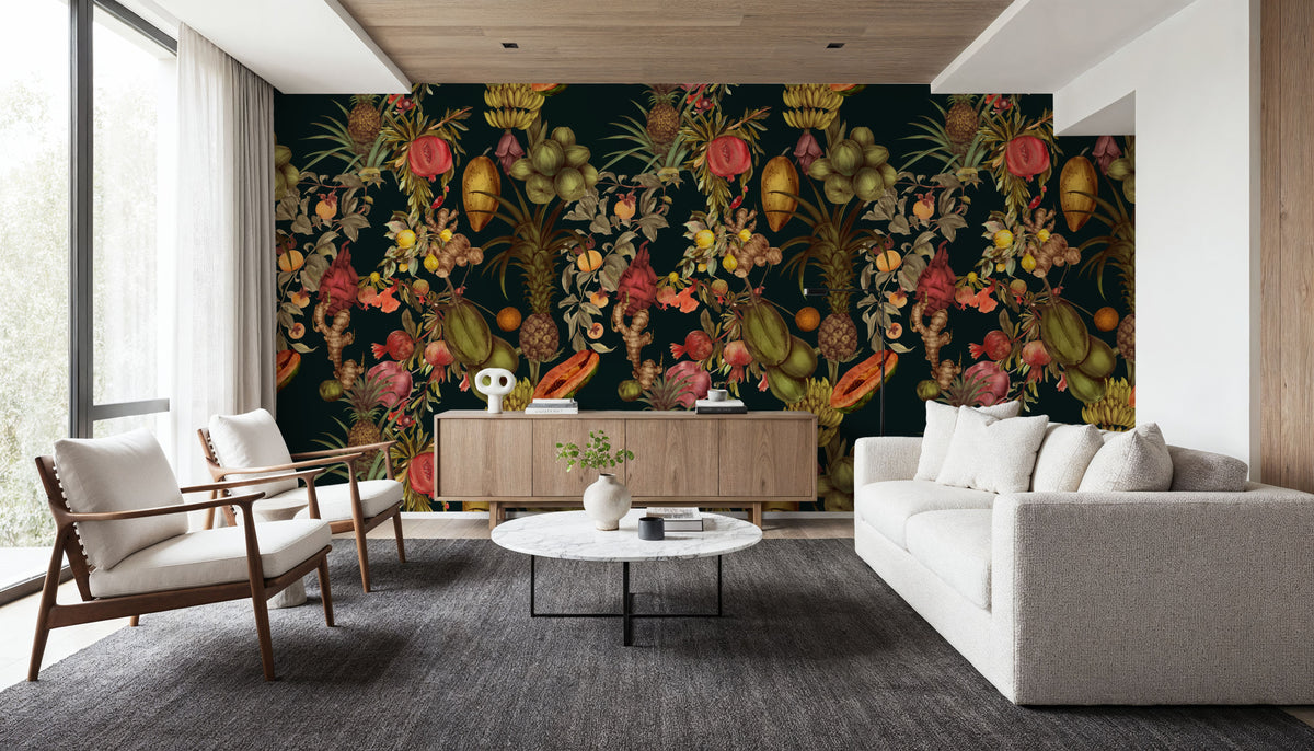 Juicy Fruits, Midnight Mural Wallpaper - room preview 04