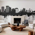 Southend-on-Sea England Skyline Black & White Mural Wallpaper - room preview 04