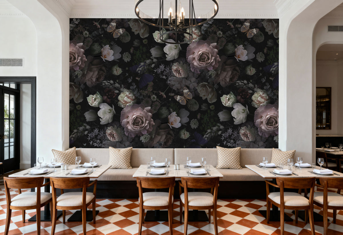 Blooming Rose Garden Mural Wallpaper - room preview 04