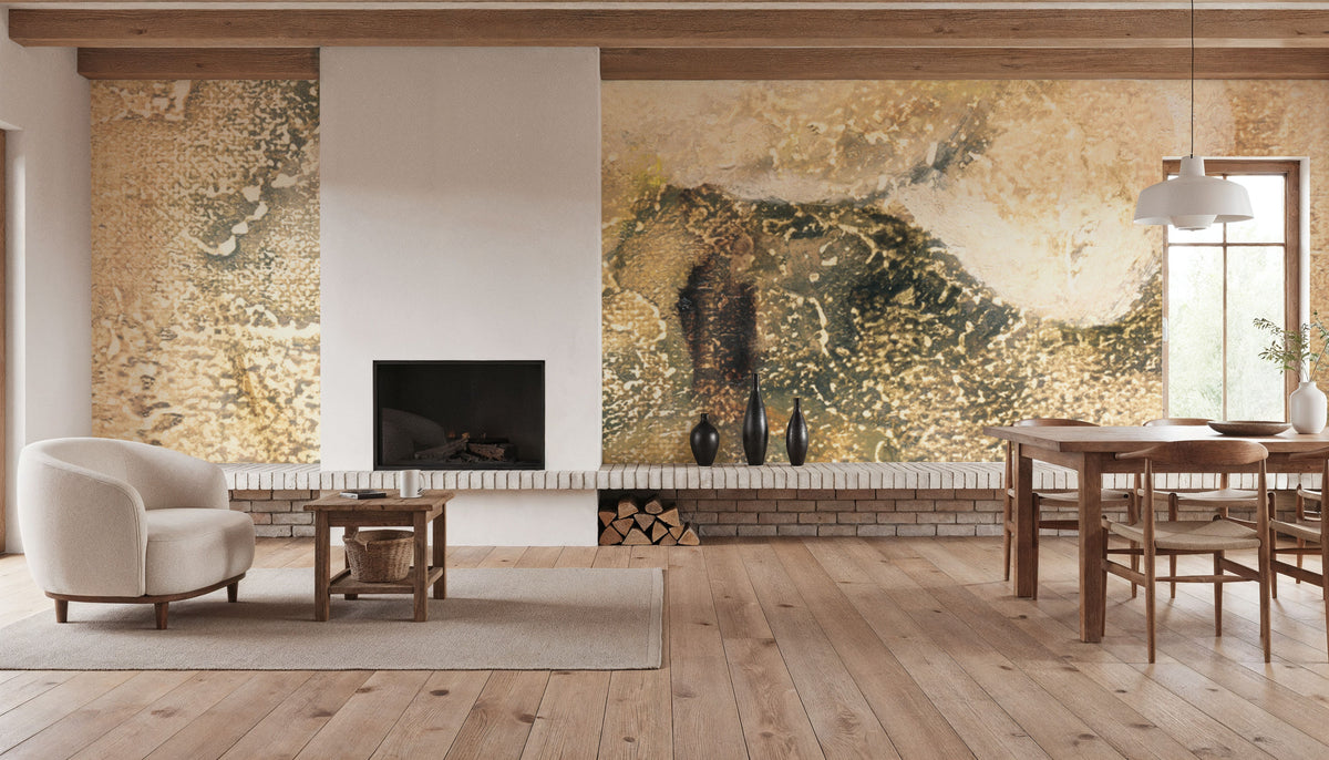 Magnolia with Ribbon Bright Crop Mural Wallpaper - room preview 04