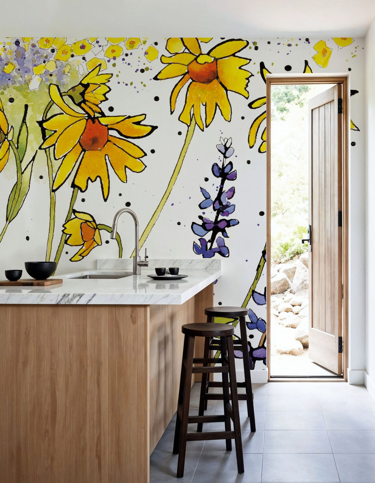 Wild Wild Lupine Mural Wallpaper - room preview 04