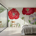 Tanigami Poppy Mural Wallpaper - room preview 04