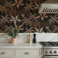 Palmera Luxe, Black Mural Wallpaper - room preview 04