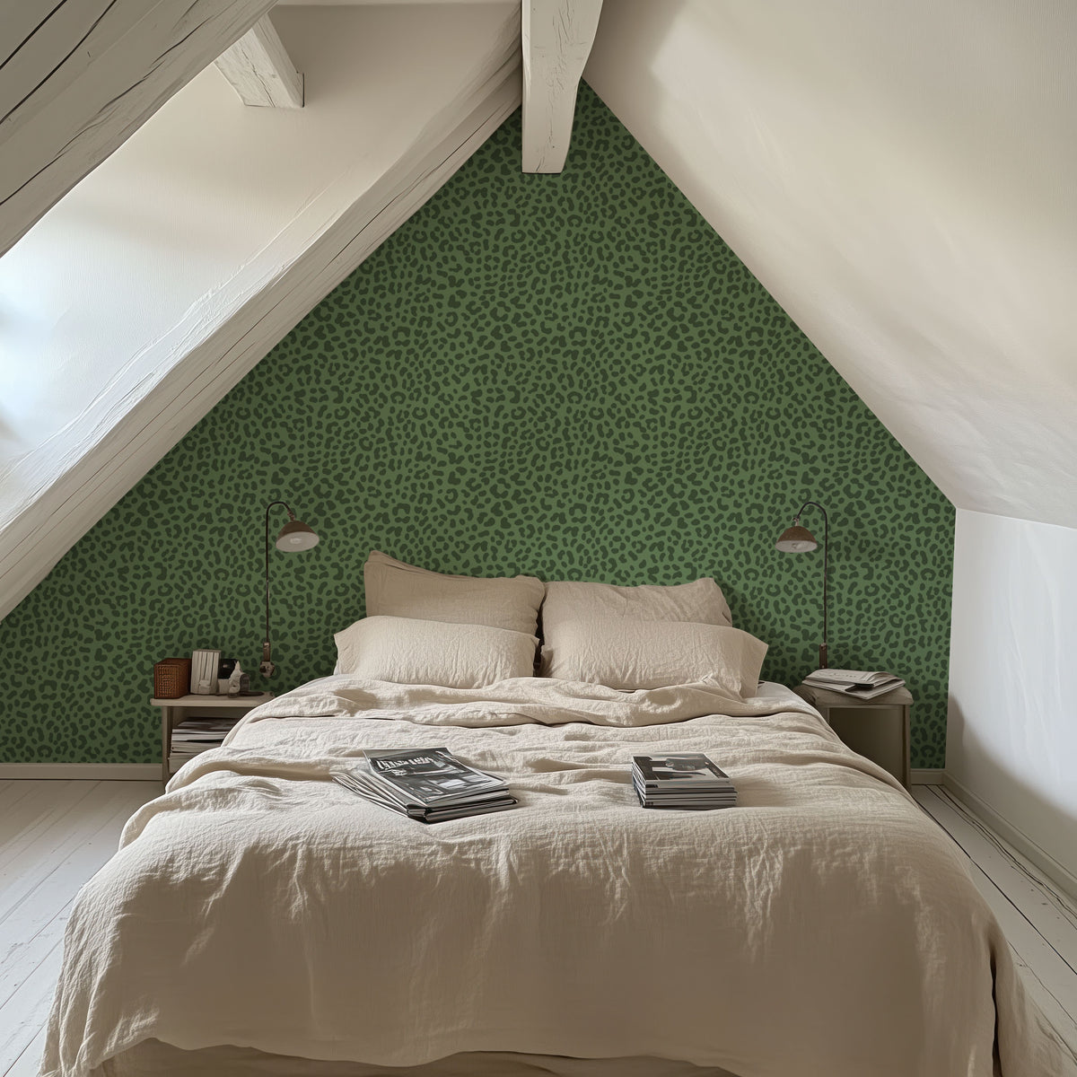 Jungle Leopard Mural Wallpaper - room preview 04