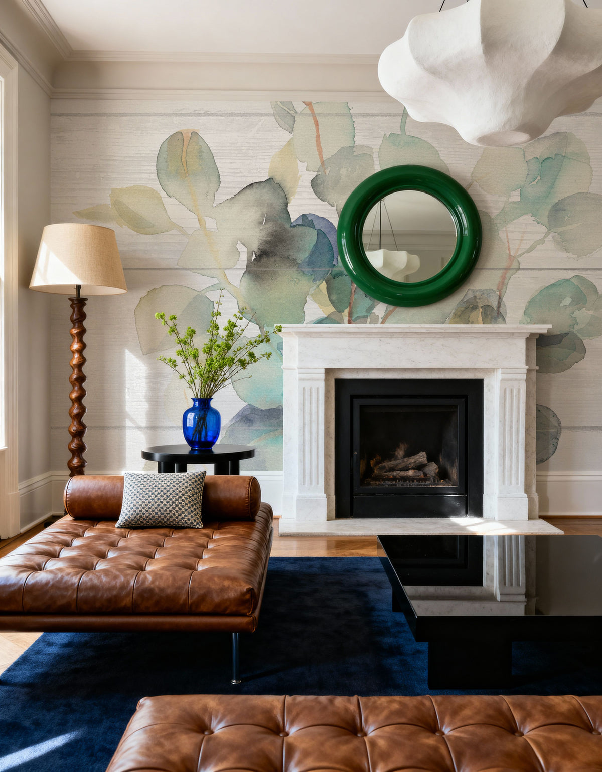 Eucalyptus III on Shiplap Mural Wallpaper - room preview 04