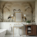 Cranes At Sunset Yellow Mural Wallpaper - room preview 04