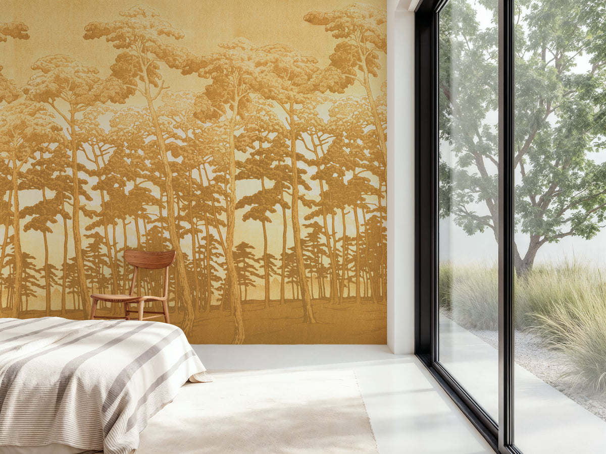Tranquil Pinescape, Sunflower Mural Wallpaper - room preview 04