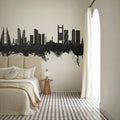 Manama Skyline Black & White Mural Wallpaper - room preview 04