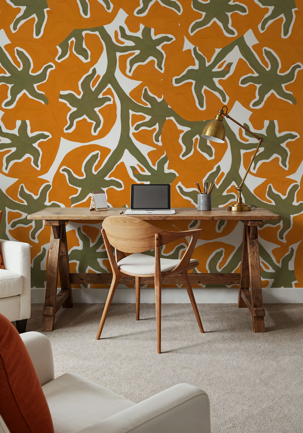 Orange Harvest Mural Wallpaper - room preview 04