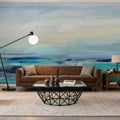 Turquoise Sea Waves II Mural Wallpaper - room preview 04