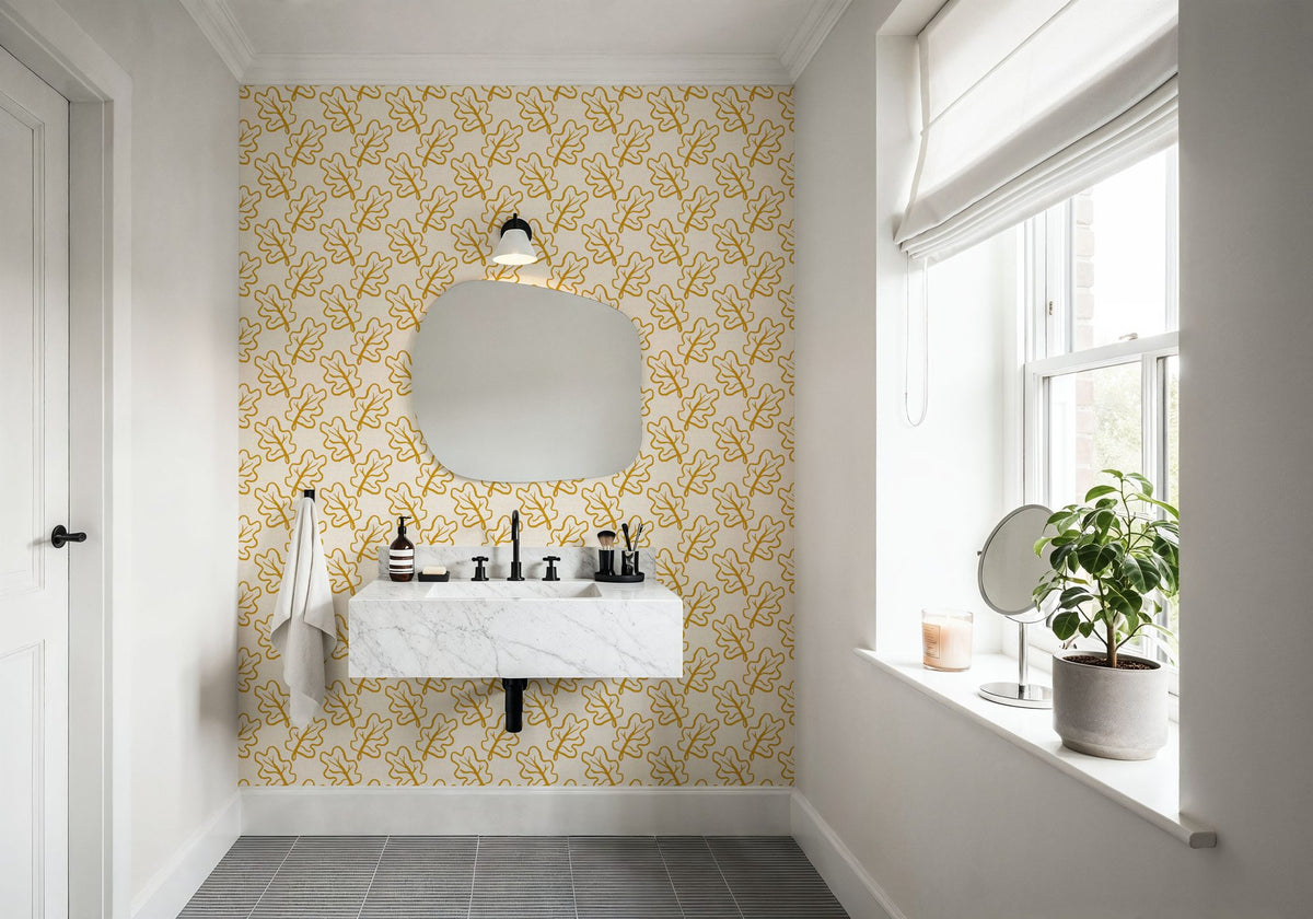 Oak Leafs Mural Wallpaper - room preview 04