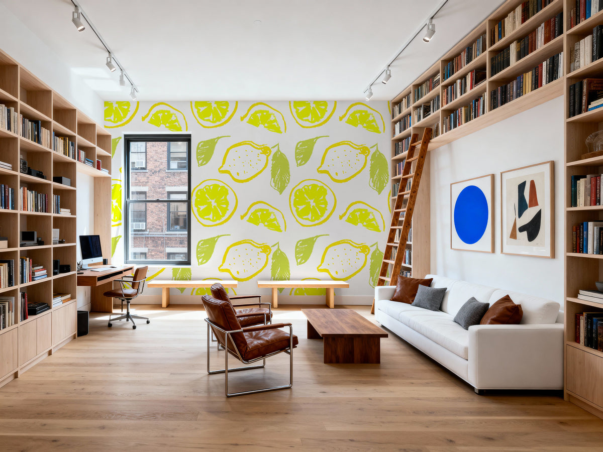 Summer Lemon Love Mural Wallpaper - room preview 04