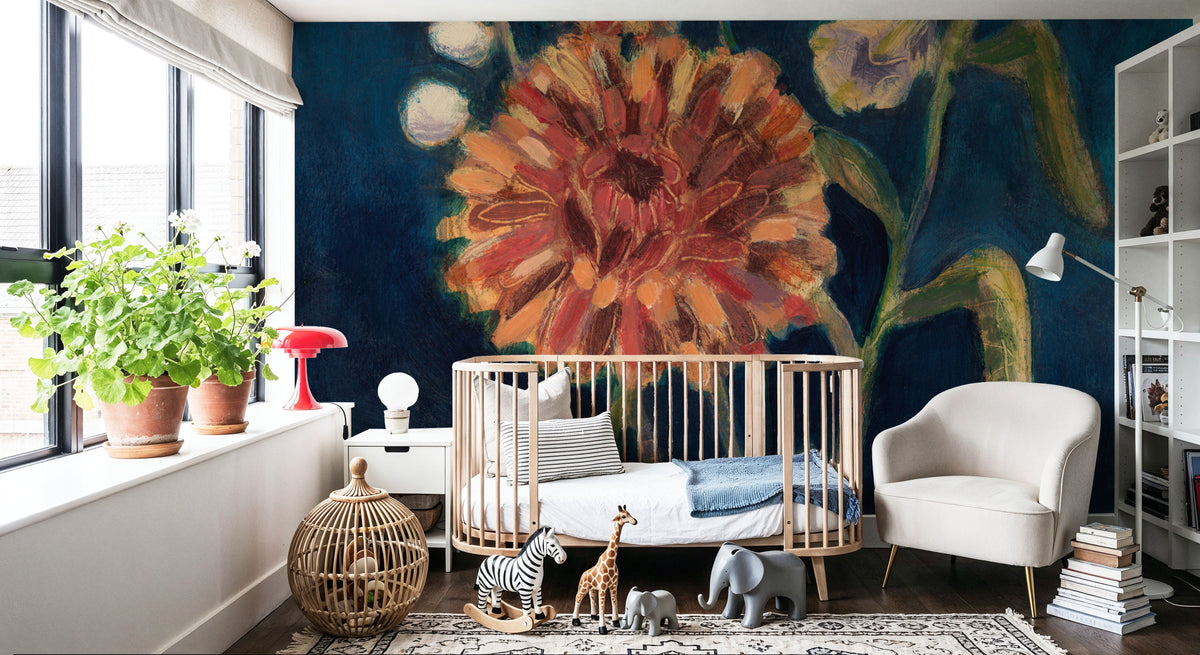 Autumn Blooms V Mural Wallpaper - room preview 04