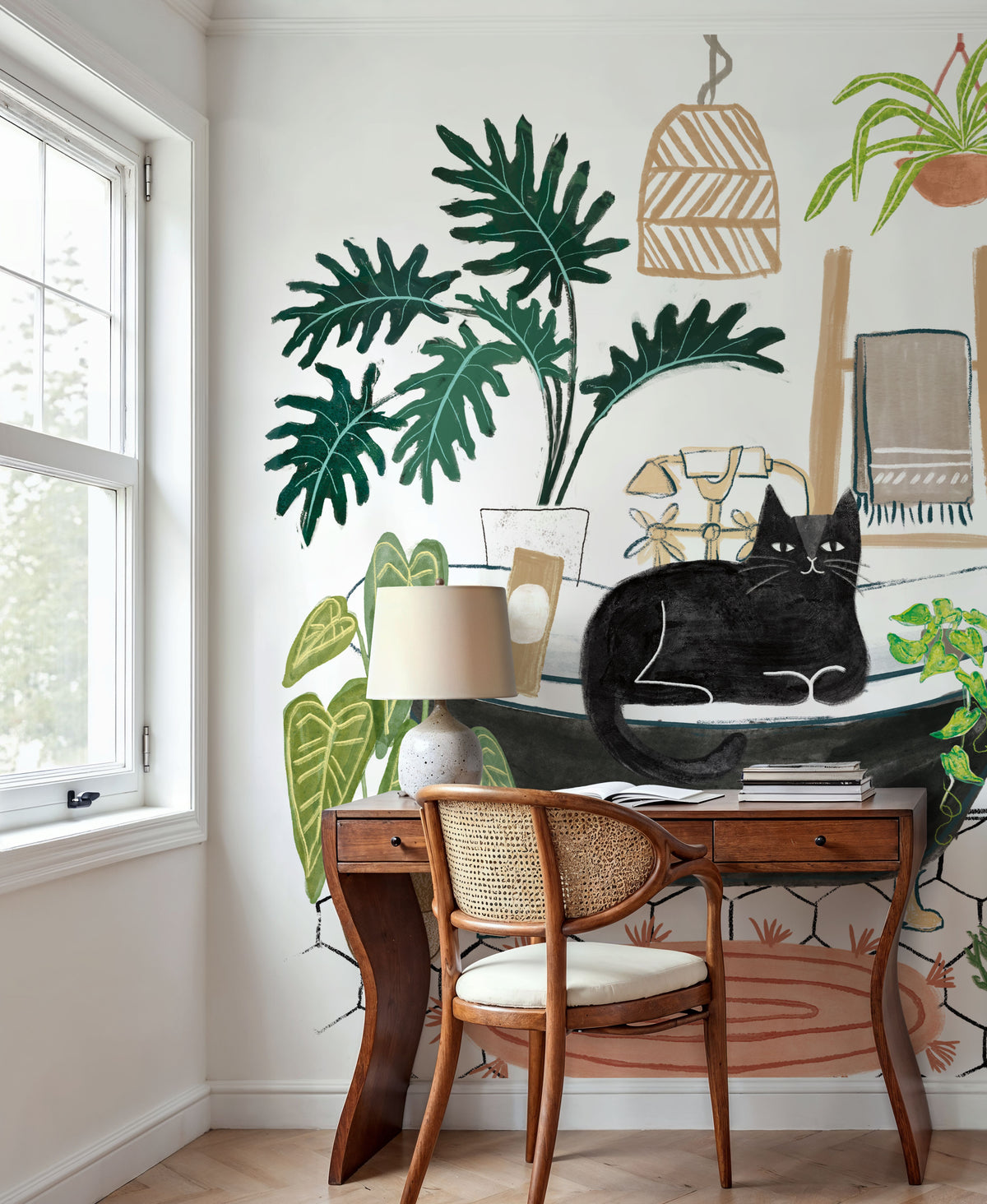 Urban Jungle Bath II Pet Mural Wallpaper - room preview 04