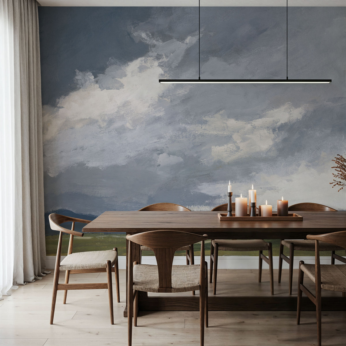August Storm Honeybloom Mural Wallpaper - room preview 04