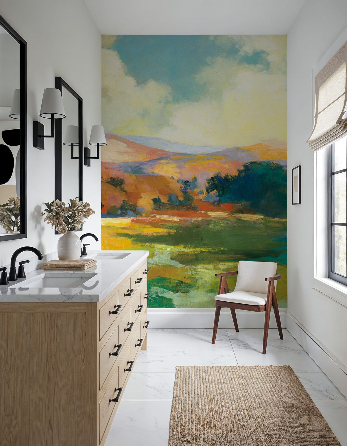 Daybreak Valley Mural Wallpaper - room preview 04