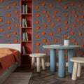 Memphis Dots & Stripes, Pink Mural Wallpaper - room preview 04