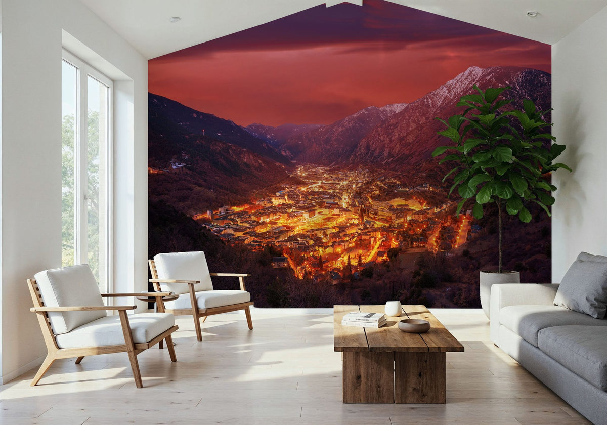 Crimson Valley Vista Mural Wallpaper - room preview 04