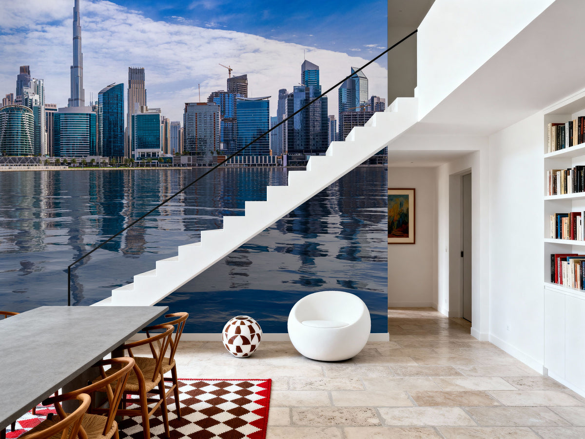 Downtown Dubai Mural Wallpaper - room preview 04