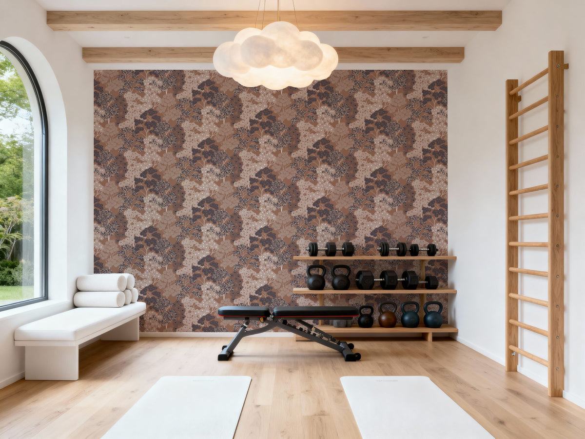 Overleaf Woodland Pattern, Fudge Mural Wallpaper - room preview 04