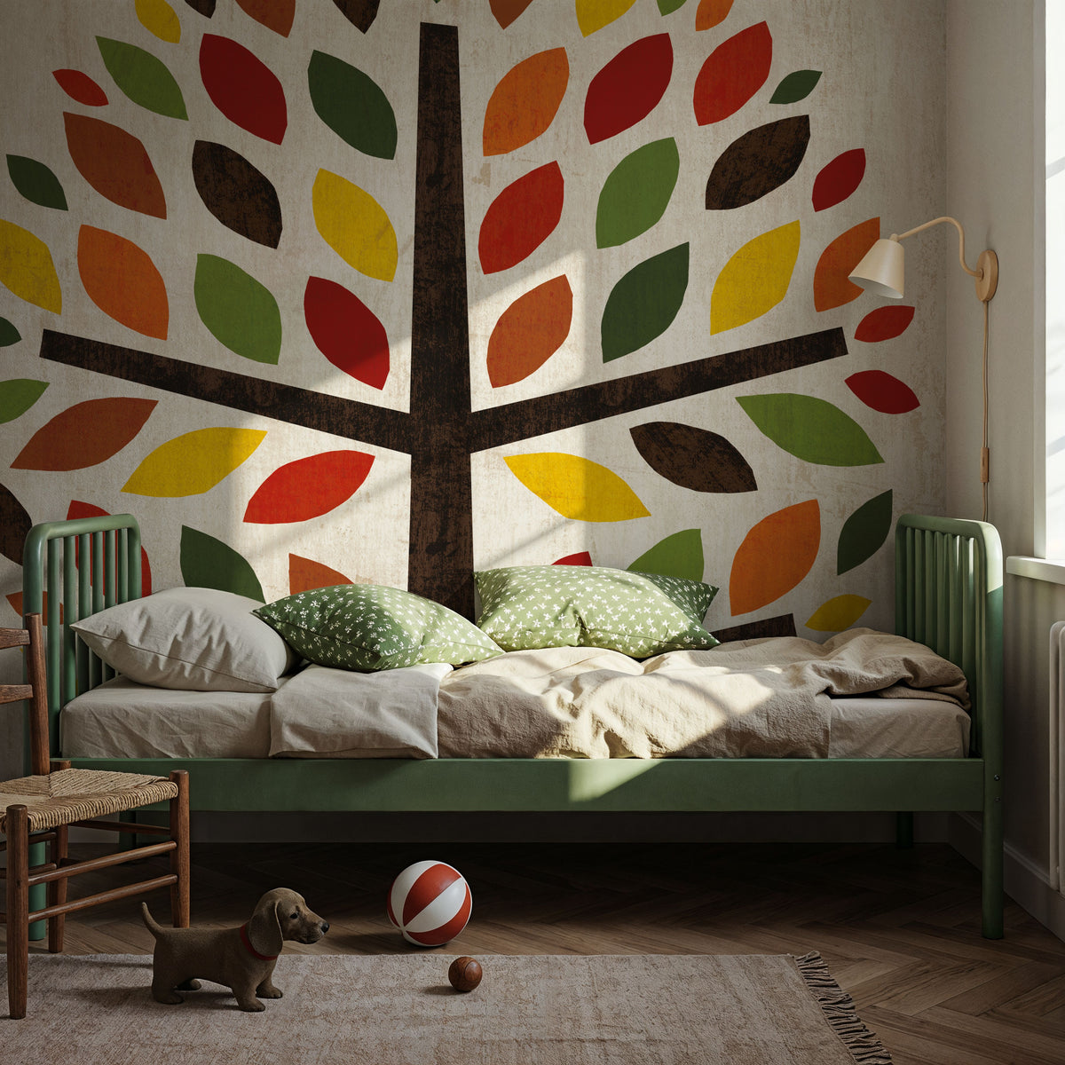 Family Tree Round Mural Wallpaper - room preview 04