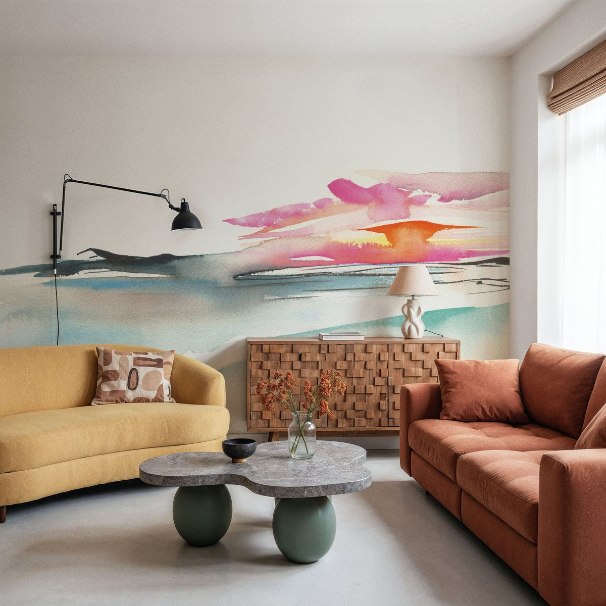 Coastal Sunset Mural Wallpaper - room preview 04