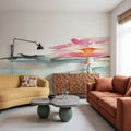 Coastal Sunset Mural Wallpaper - room preview 04