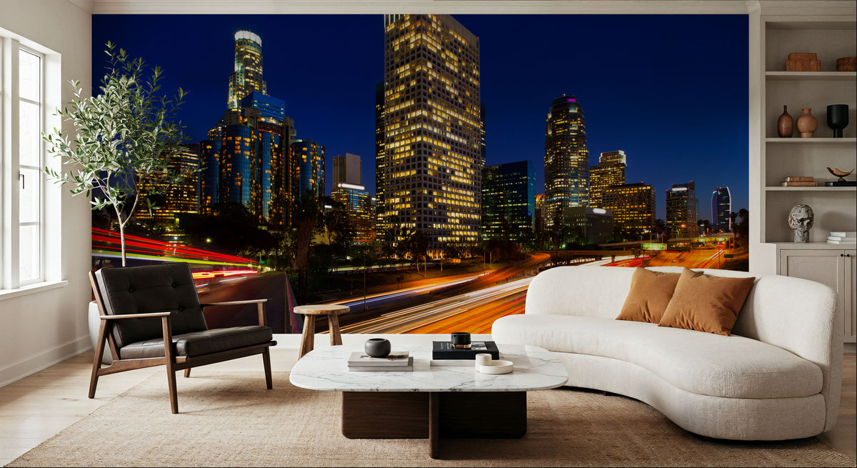 Downtown From the 110 Clear Mural Wallpaper - room preview 04