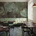 Big Monstera Leaves, Earth Mural Wallpaper - room preview 04