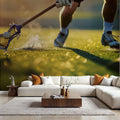 Lacrosse Action Mural Wallpaper - room preview 04
