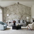 Orchids Sketch Mural Wallpaper - Light Tone - room preview 04