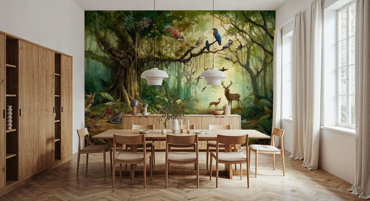 Harmony Amongst Jungle Dwellers Mural Wallpaper - room preview 04