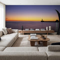 Harbor Sunset Glow Mural Wallpaper - room preview 04