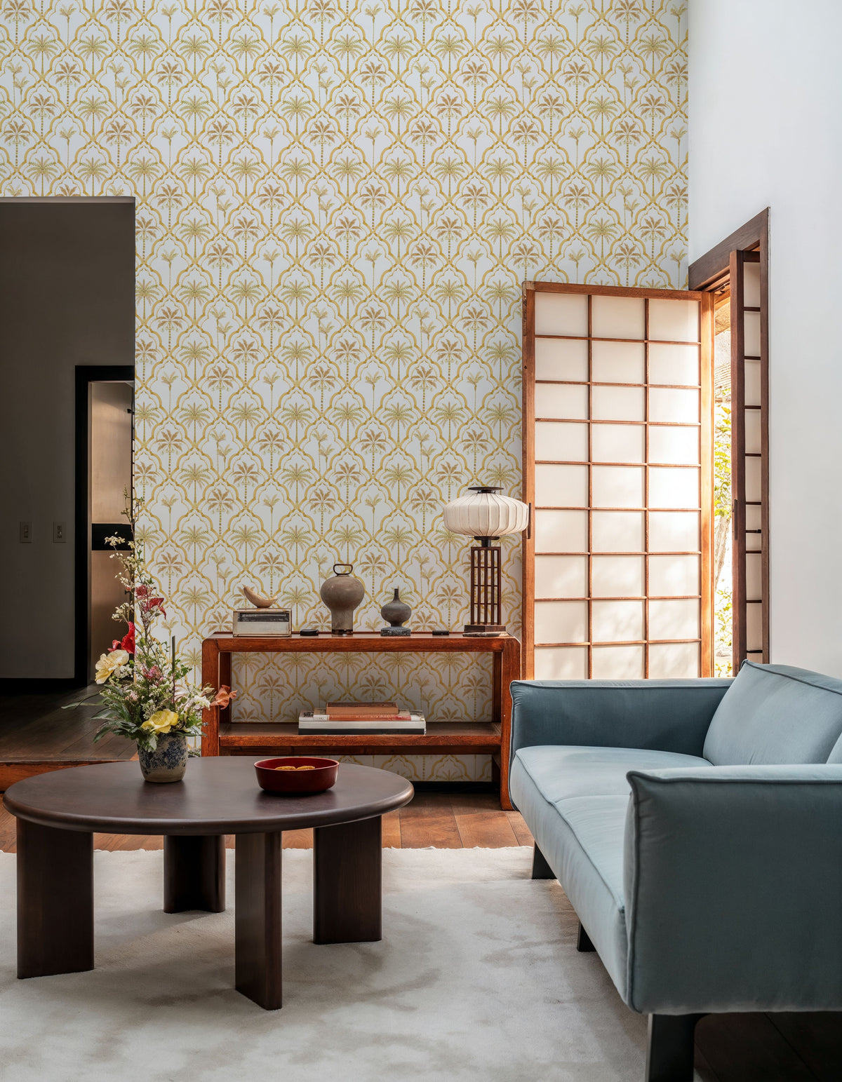 The Palm Lattice, Sunflower Mural Wallpaper - room preview 04