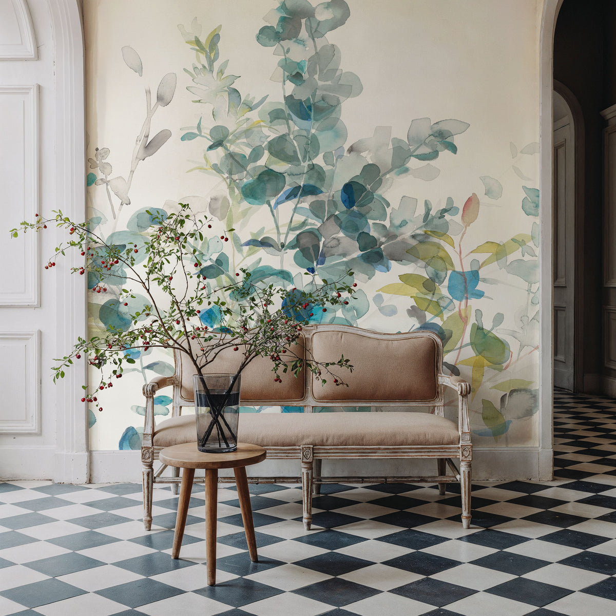 Eucalyptus I Mural Wallpaper - Light Tone - room preview 04