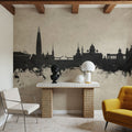 St Petersbug Russia Skyline Concrete Mural Wallpaper - room preview 04