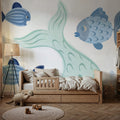 Ocean Magic Swim Mural Wallpaper - room preview 04