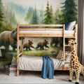 Watercolor Bear Family Mural Wallpaper - room preview 04
