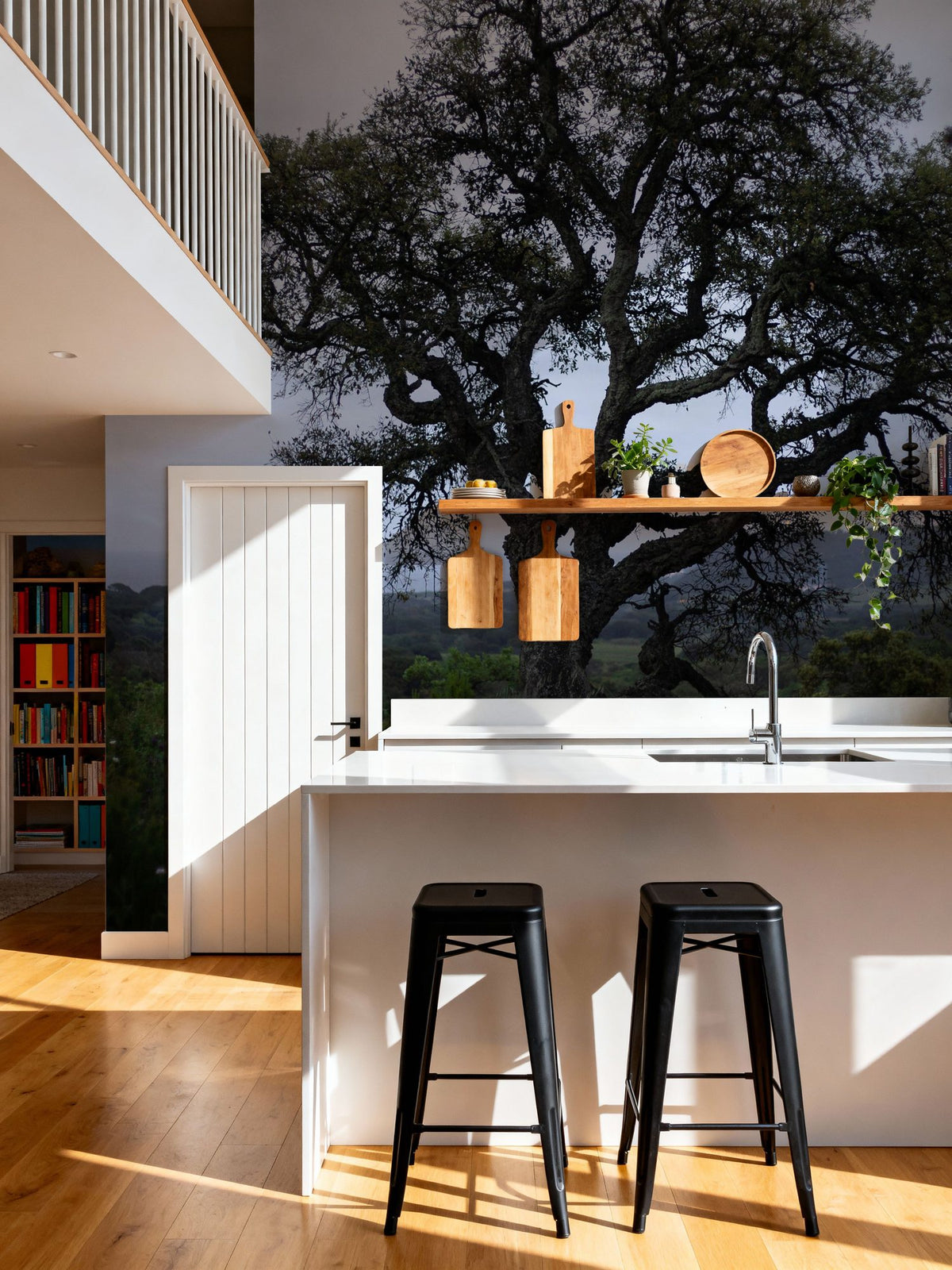 The Old Tree Mural Wallpaper - Neutral Tone - room preview 04