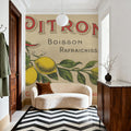 Lemon Label Mural Wallpaper - room preview 04