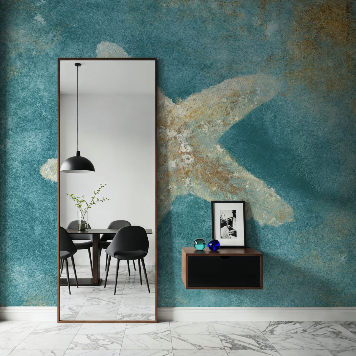 Treasures From the Sea Aqua II Mural Wallpaper - room preview 04