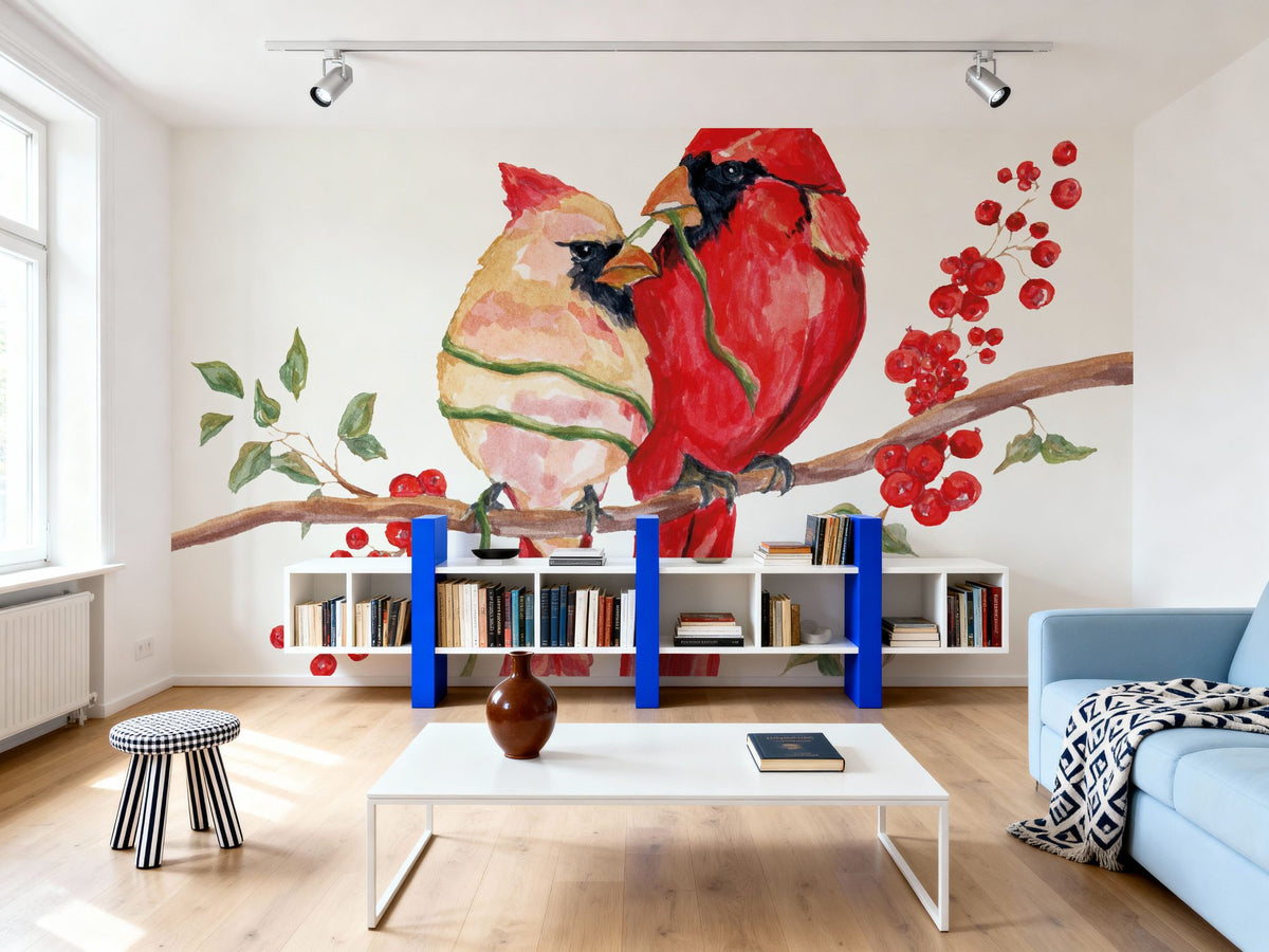 Winterberry Tidings II Mural Wallpaper - room preview 04