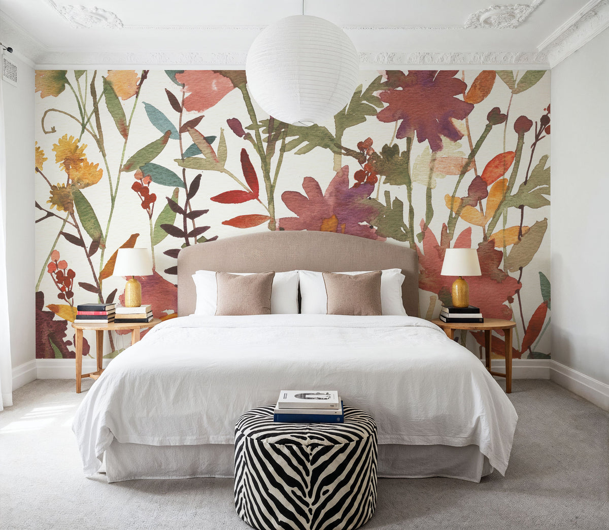 October Flowers Mural Wallpaper - room preview 04