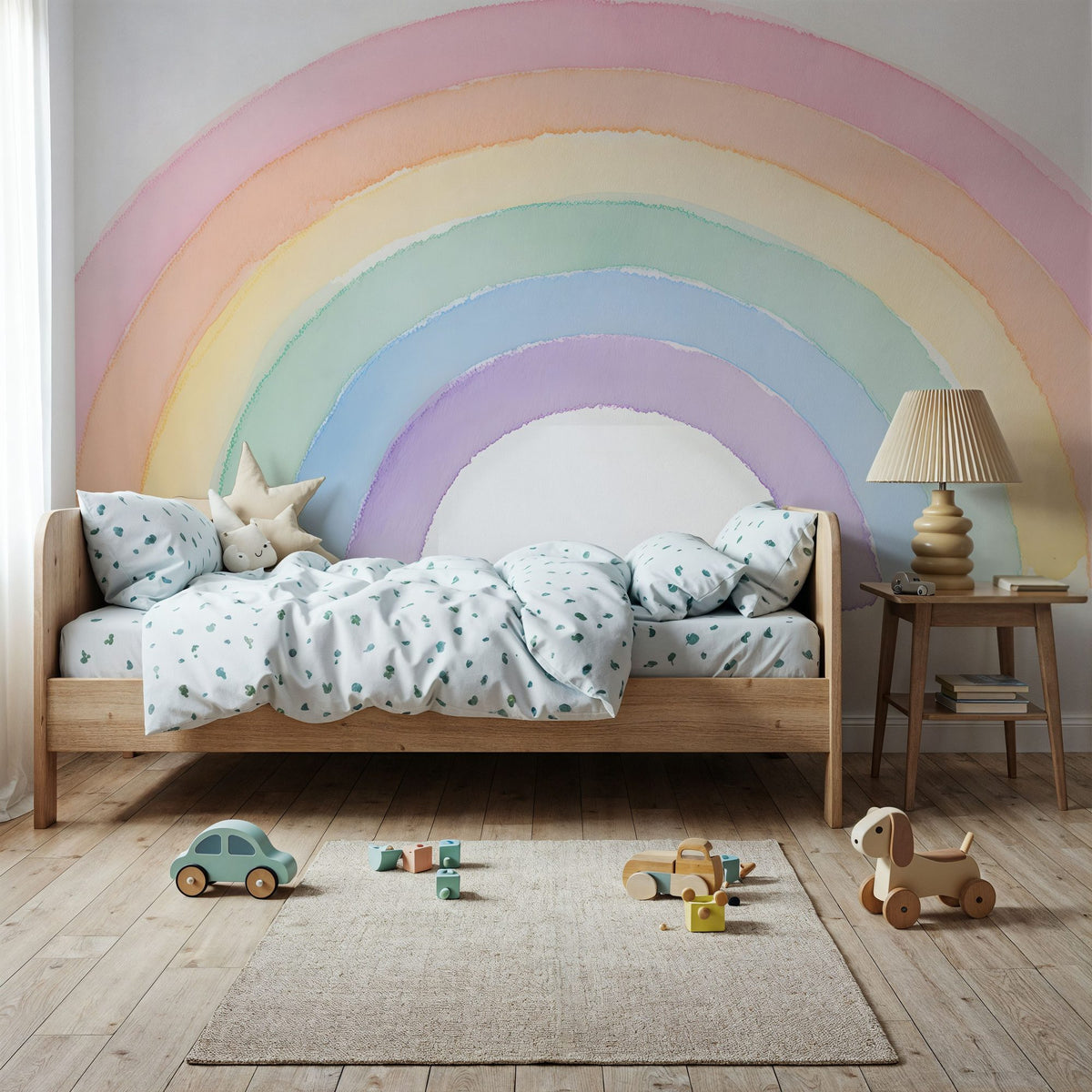 Gentle Rainbow Mural Wallpaper - room preview 04