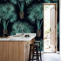 Elephant Ear Tree, Turqouise Mural Wallpaper - room preview 04