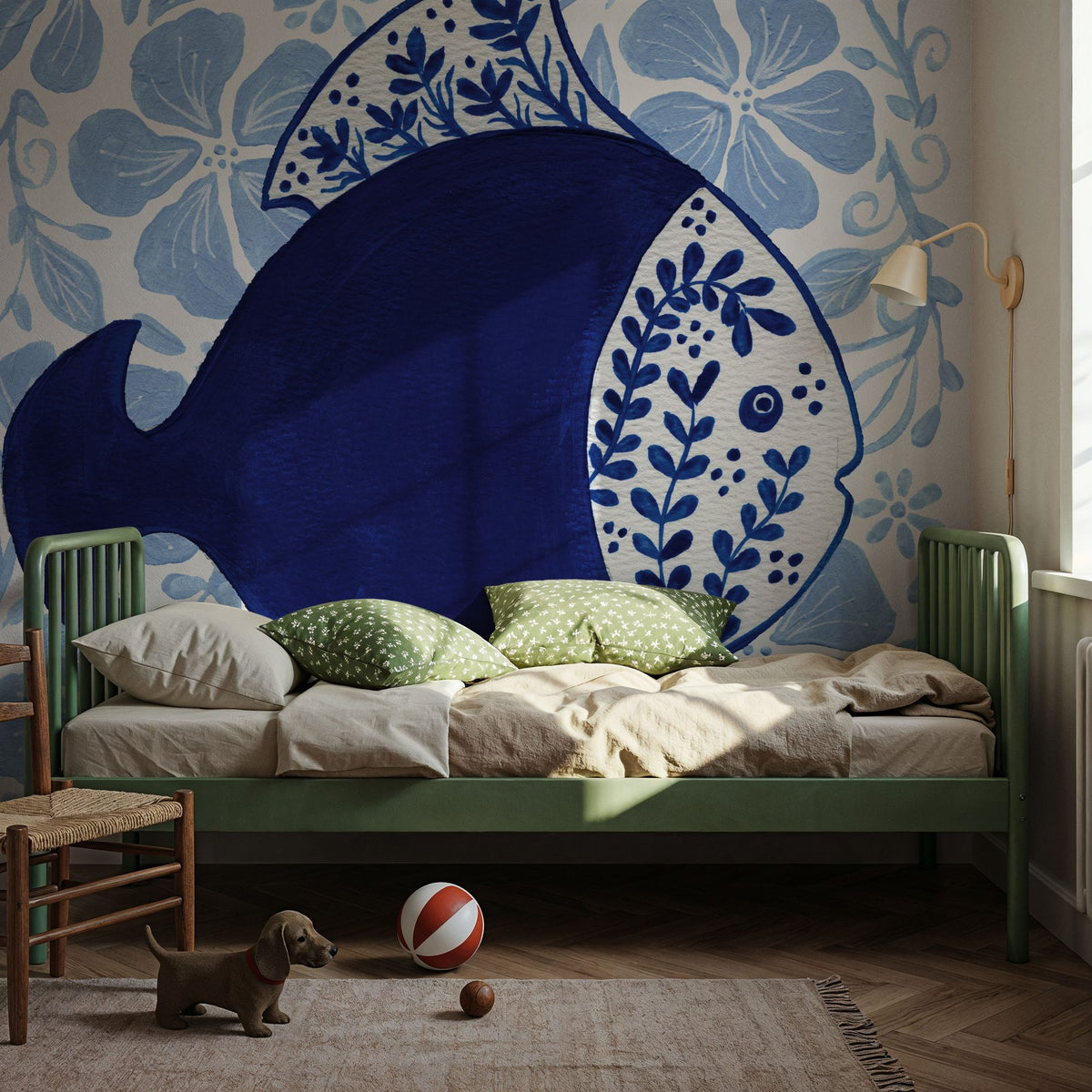 Coastal Chinoiserie V Mural Wallpaper - room preview 04