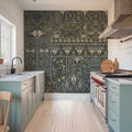 Floral Mood Green Mural Wallpaper - room preview 04