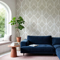 Diamond Leaf Mural Wallpaper - room preview 04